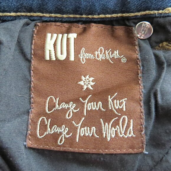 Kut from the Kloth Natalie Bootcut Flap Pocket Dark Wash Stretch Jeans Size 2 - Picture 13 of 16